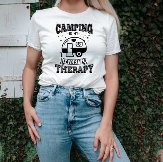 Camping Is My Favorite Therapy Unisex T-Shirt