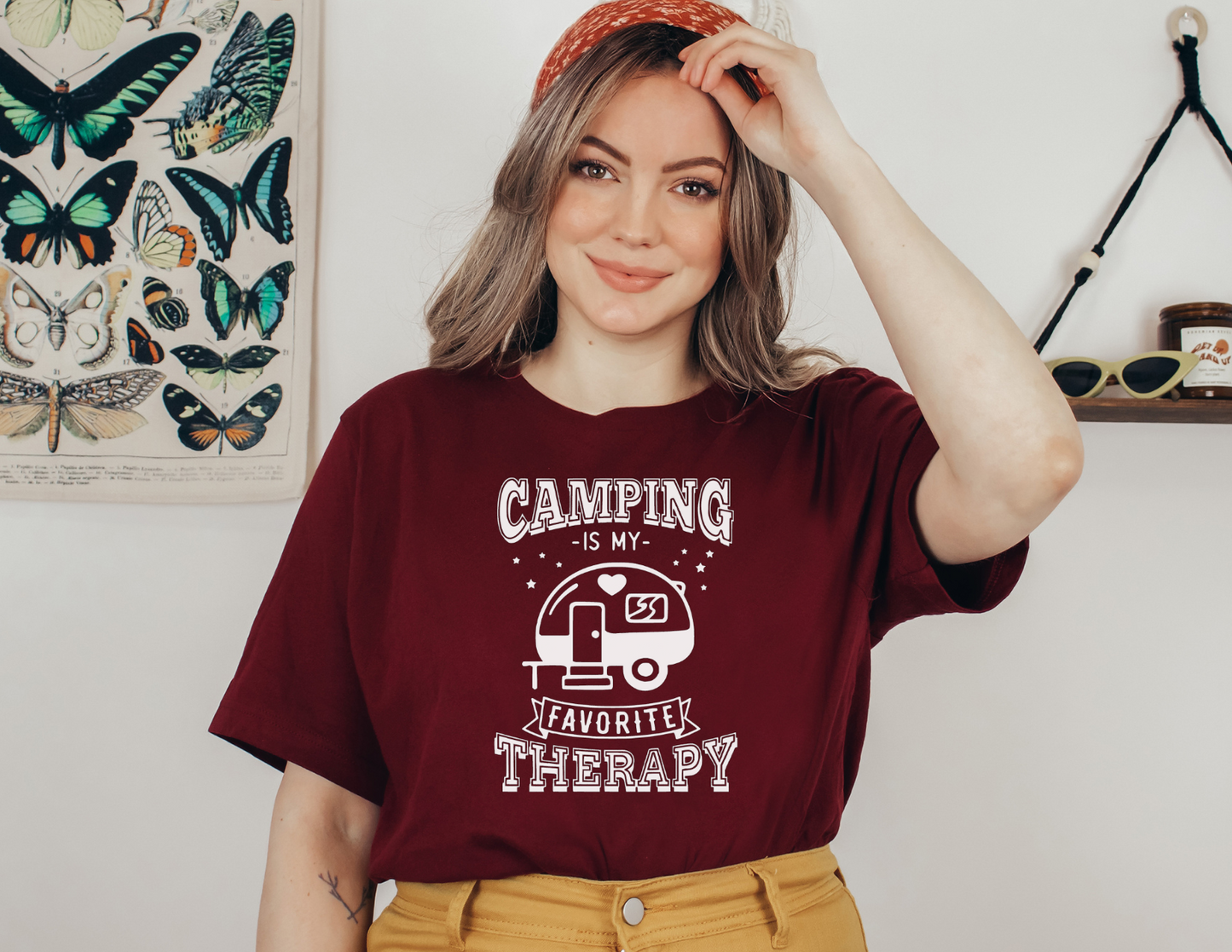 Camping Is My Favorite Therapy Unisex T-Shirt