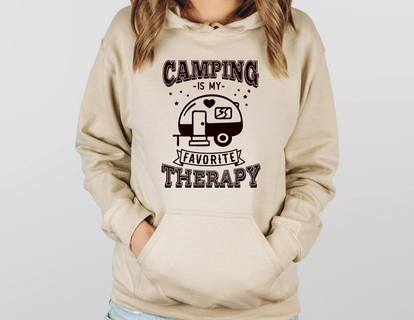 Camping Is My Favorite Therapy Unisex Hoodie